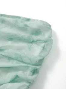 SHEIN Unity 側收褶網紗抹胸上衣 - 薄荷綠 - 查看 3