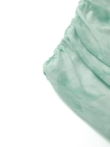 SHEIN Unity 側收褶網紗抹胸上衣 - 薄荷綠 - 查看 4