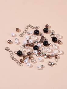 Phụ kiện đồ trang sức tự làm 1 hộp hạt & 1 cuộn chỉ đàn hồi - Nhiều màu - Xem 7