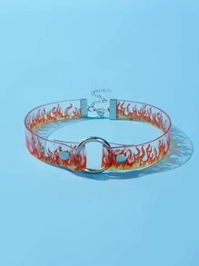 Flame Print Choker - Nhiều màu - Xem 1