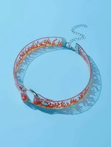 Flame Print Choker - Nhiều màu - Xem 2