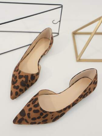 Slip On Flats mit Leopard