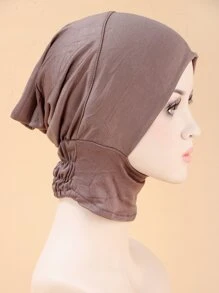 Solid Hijab Underscarf - Khaki - View 2