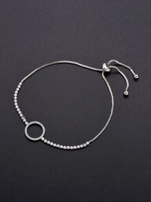 Vòng tay trang trí bằng Rhinestone - Bạc - Xem 1