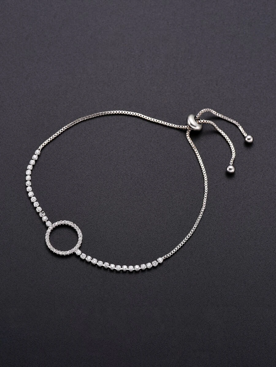 Vòng tay trang trí bằng Rhinestone - Bạc - Xem 1