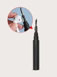 Phone Earbuds Cleaning Pen , 3 In 1 Multifunction Cleaner Kit With Soft Brush For Wireless Earphones Headphones Charging Box Accessories , Computer , Keyboard , Camera Gift For Birthday/Easter/President's Day/Boy/Girlfriends - Hitam - View 6