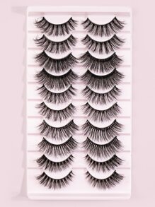 10 cặp lông mi giả lai - màu đen - Xem 1