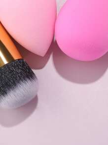 1 Miếng Bàn chải đánh phấn nền Mũm mĩm Cọ trang điểm Cọ trang điểm Kabuki Du lịch Cọ phấn phủ Đối với Pha trộn Chất lỏng , Kem Hoặc Bột Mỹ phẩm & 2 Miếng Trang điểm Máy xay Bọt biển - Nhiều màu - Xem 4