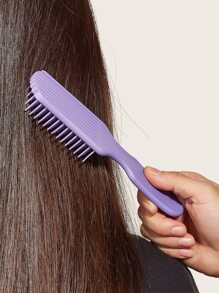 1 pieza Peine púrpura desenredante para cabello rizado, cepillo de masaje para cabello seco y húmedo, peine de nueve dientes para cabello largo, desenredante natural para cabello rizado, liso, húmedo, cepillo de masaje de dientes anchos, cepillo de cabello, peine, herramientas para el cabello, productos y accesorios para el cabello para peluquería, salón de belleza, vuelta al colegio, artículos esenciales de viaje, accesorios para el cabello, cepillos, cepillo desenredante, herramientas para el cabello, cosas para el cabello, cuidado del cabello, cepillo para cabello rizado, peluquero, equipo de peluquería, peinado, cepillo de cabello, cepillo para alisar, cepillo de peinado, cepillo para cabello rizado, cepillo de bordes, peine de cabello, cepillar el cabello, juego de cepillos de cabello, peinar el cabello, peine para rizos, cepillo desenredante, cepillo de cabello para mujeres, cabello, viaje, productos para el cabello, herramientas para el cabello, cosas para el cabello, peluquero, - Morado - Ver 3