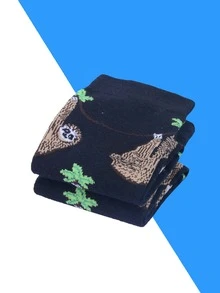 Tất nam thuyền viên in hình lười - Nhiều màu - Xem 3