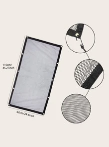 1pc Plain Car Pet Barrier Net - màu đen - Xem 6