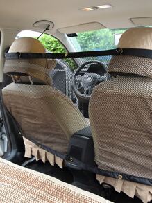 1pc Plain Car Pet Barrier Net - màu đen - Xem 8