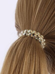 4pcs Solid Spiral Hair Tie