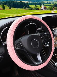 Bọc vô lăng ô tô màu trơn - Hồng - Xem 1