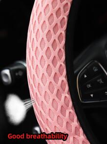 MEIKAXIU 3入組汽車方向盤套和手刹罩和換檔蓋 - 粉色 - 查看 7