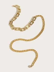 Minimalist Chain Belt - Gold - View 3
