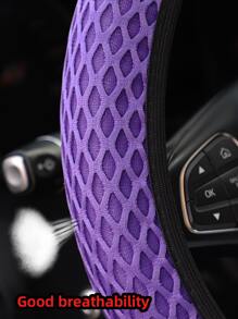 MEIKAXIU 3入組汽車方向盤套和手刹罩和換檔蓋 - 紫色 - 查看 5