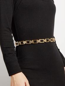 Minimalist Chain Belt - Gold - View 4