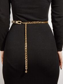 Minimalist Chain Belt - Gold - View 5