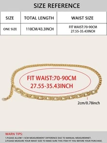 Minimalist Chain Belt - Gold - View 7