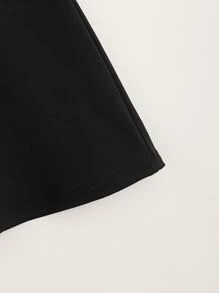 Tween Girl Fake Button Flare Leg Pants - Black - View 4