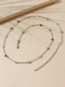 Bead Decor Waist Chain - Multicolor - View 2