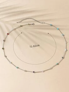 Bead Decor Waist Chain - Multicolor - View 4