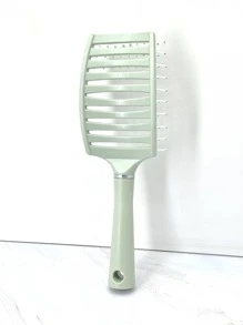 1pc Large Bent Rib Shape Vented Brush - Green - View 2