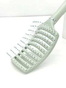 1pc Large Bent Rib Shape Vented Brush - Green - View 3