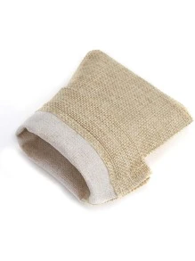 10pcs Linen Drawstring Gift Bags, Packaging Bags, Travel Organizers, Gift Pouches - Khaki - View 3