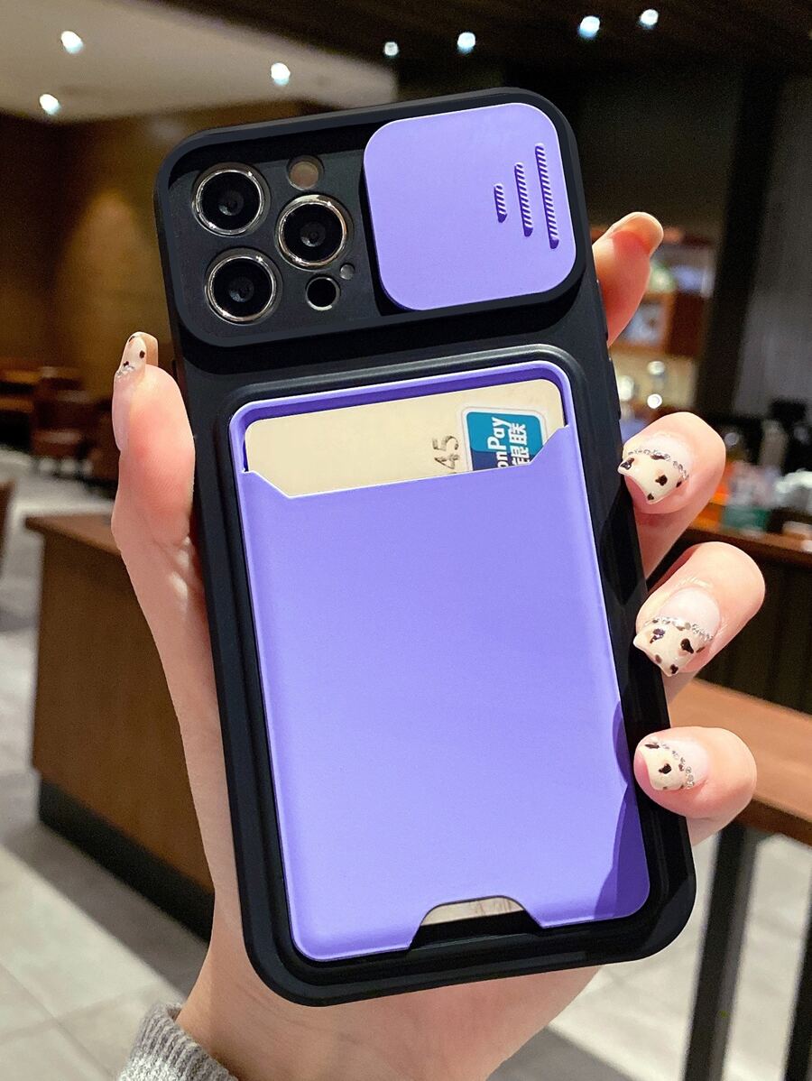 1入組高端插窗防摔手機殼帶相機保護兼容 Iphone 和 Samsung 手機 - 淡紫色 - 查看 1
