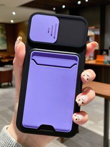1入組高端插窗防摔手機殼帶相機保護兼容 Iphone 和 Samsung 手機 - 淡紫色 - 查看 2