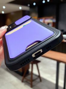 1入組高端插窗防摔手機殼帶相機保護兼容 Iphone 和 Samsung 手機 - 淡紫色 - 查看 3