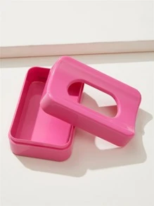 玫瑰紅色浸粉回收托盤系統帶勺子，浸漬美甲技術必須有便攜式浸粉亮片閃光裝飾收納盒容器支架保護工具 - 粉色 - 查看 4