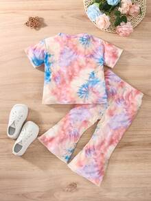 Bộ đồ Em bé Cà vạt nhuộm Giải trí - Nhiều màu - Xem 2