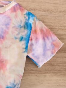 Bộ đồ Em bé Cà vạt nhuộm Giải trí - Nhiều màu - Xem 3