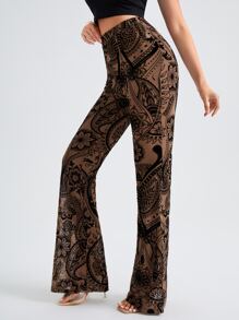 Firerie Floral & Paisley Print Flare Leg Pants - Multicolor - View 1