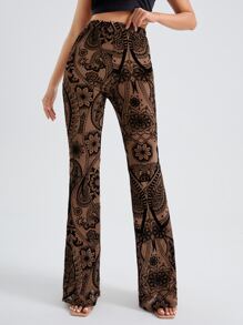 Firerie Floral & Paisley Print Flare Leg Pants - Multicolor - View 3