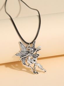 仙女吊墜項鍊 - 復古銀色 - 查看 1