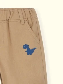 小男童蘇格蘭格紋襯衫和恐龍印花短褲 - 彩色 - 查看 3