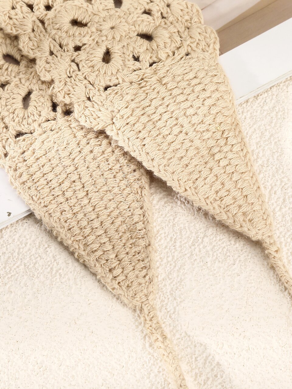 1pc French Rustic Style Solid Knit Hair Band Boho Headband Summer Sweatband Vacation Hair Accessories Scarf Women Bandanas Soft Headwrap Outfits