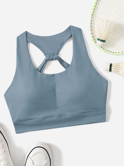 Brassière de sport avec découpe