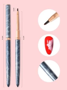 美甲绘图笔，1支大理石纹手柄美甲笔刷，绘画绘图勾线美甲工具 - 彩色 - 查看 3