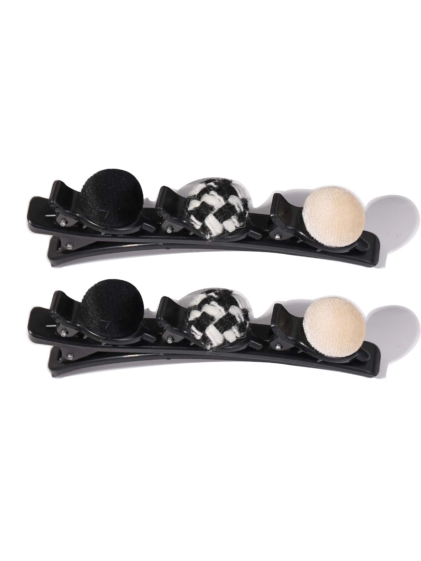 2pcs Pom Pom Decor Hair Clip - Multicolor - View 1
