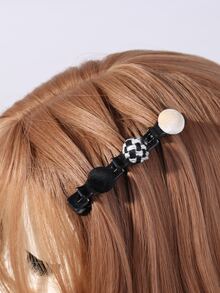 2pcs Pom Pom Decor Hair Clip - Multicolor - View 4