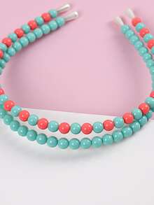 2 chiếc Băng đô đính cườm tròn - Nhiều màu - Xem 2