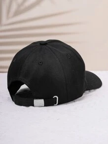 LGBT彩虹條紋愛心刺繡棒球帽 - 黑色 - 查看 3