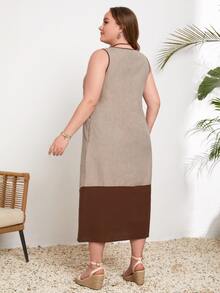 EMERY ROSE Đầm Plus Size Khối Màu Giải trí - Nhiều màu - Xem 2