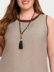 EMERY ROSE Đầm Plus Size Khối Màu Giải trí - Nhiều màu - Xem 3