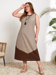 EMERY ROSE Đầm Plus Size Khối Màu Giải trí - Nhiều màu - Xem 6